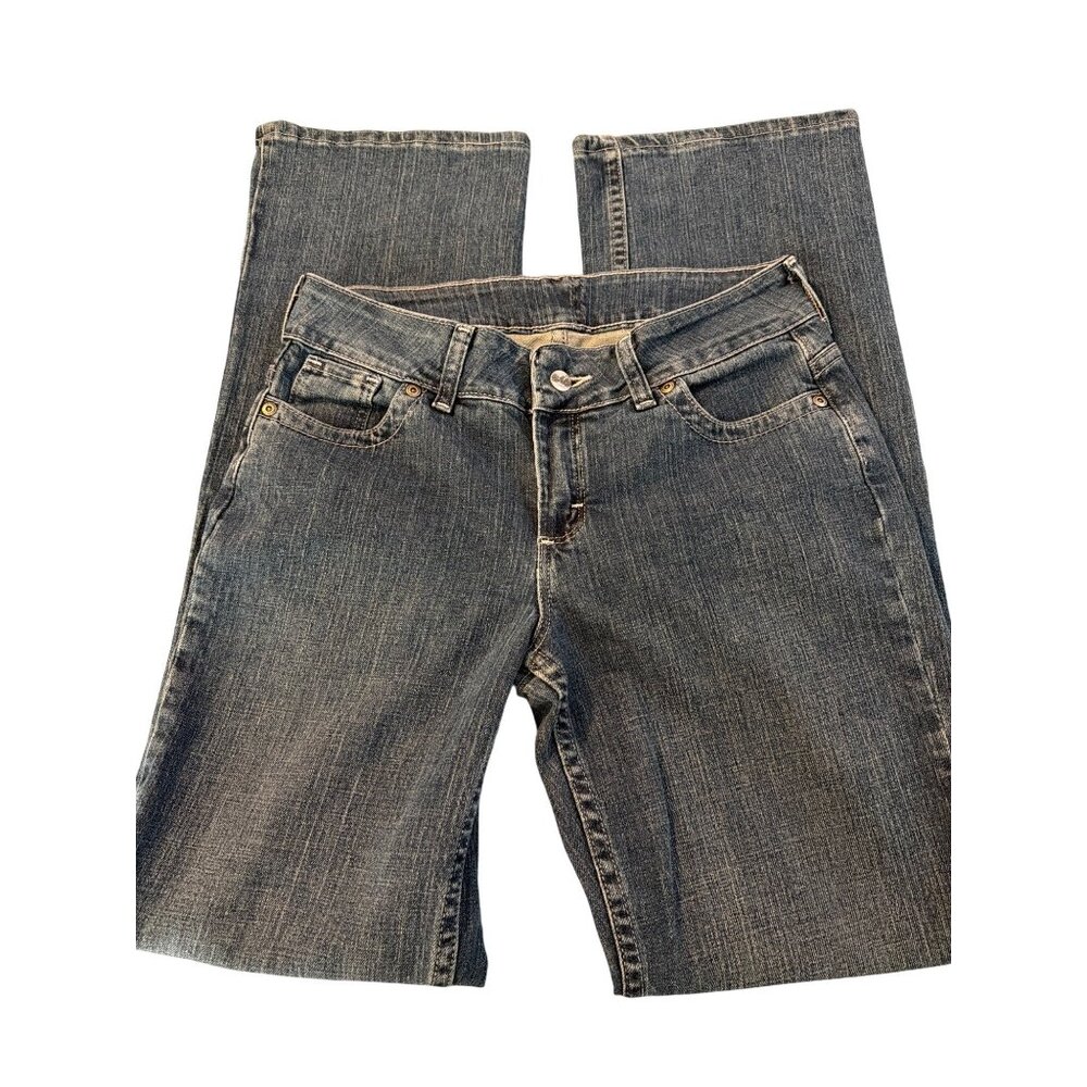 Vintage Chic Straight Leg Blue Denim Jeans Mid Rise Cotton Blend Estate Sz 6